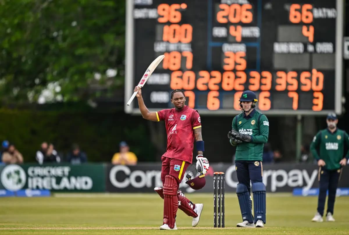 Keacy Carty’s Career-Best 170 Guides West Indies to Convincing Win Over Ireland in Third ODI