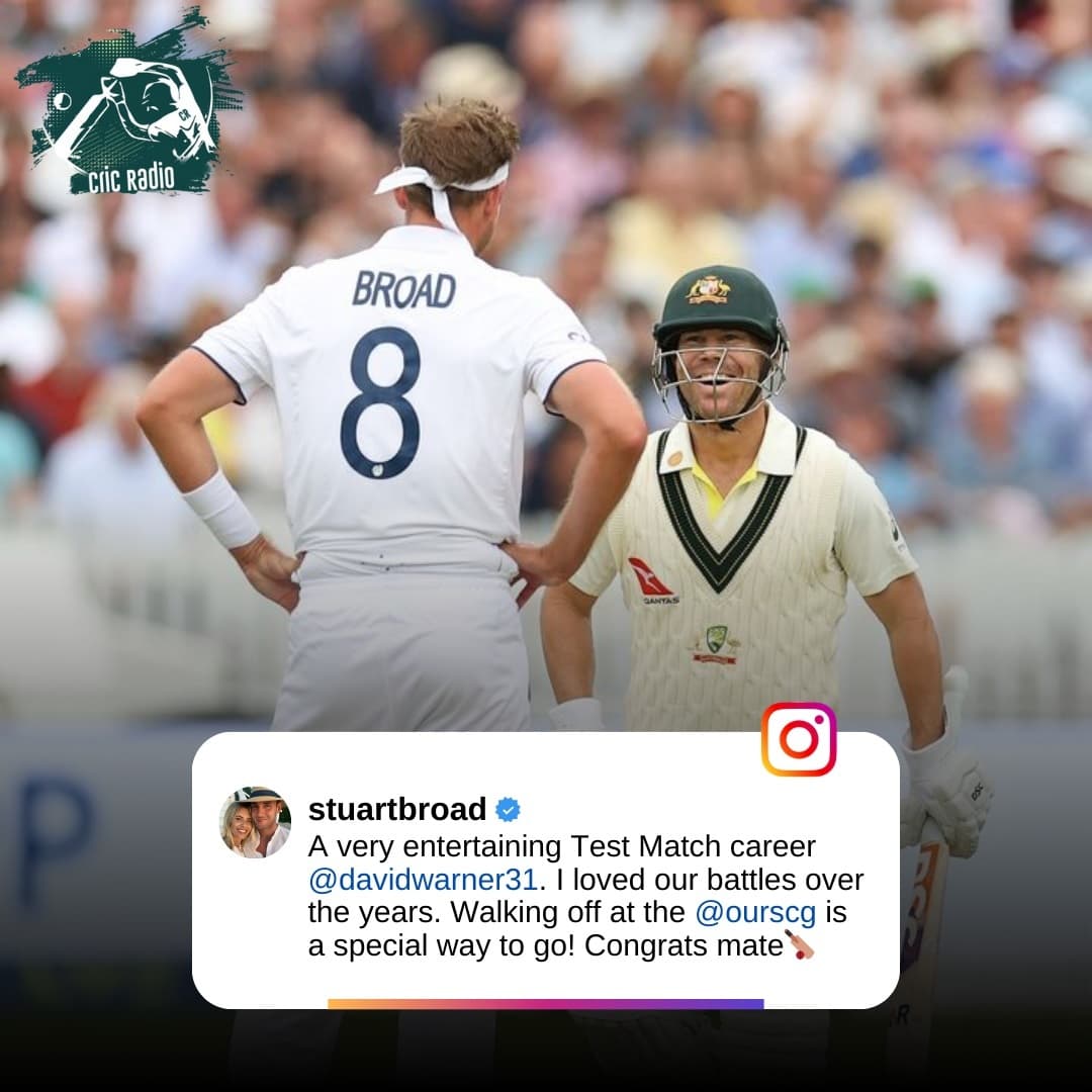 Stuart Broad’s Tribute to Warner