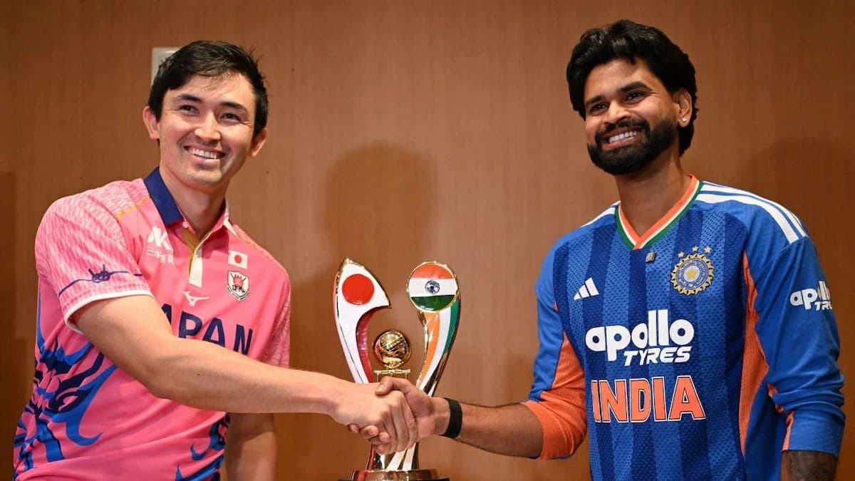 Rain cuts India's first T20I in Japan to five overs a side as Iyer opts to bat