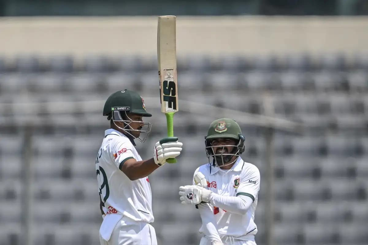Shanto Century and Mominul Fifty Put Bangladesh in Control Against Pakistan