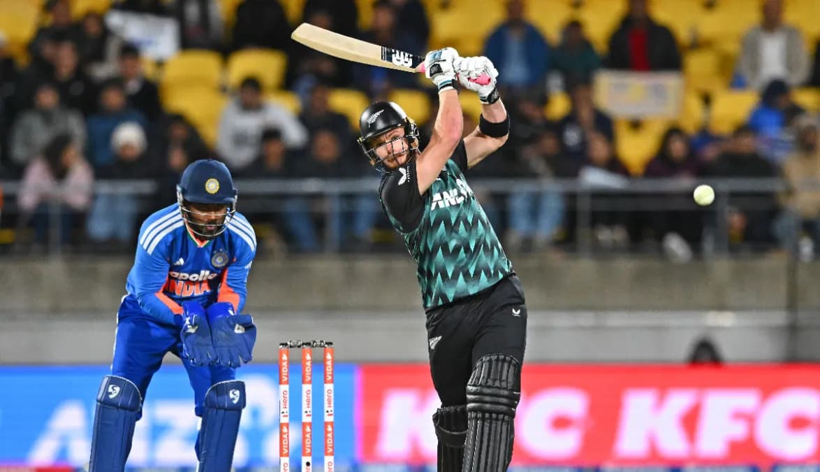 New Zealand make a record 259 for 7 against India as Phillips hits 107 at Eden Park