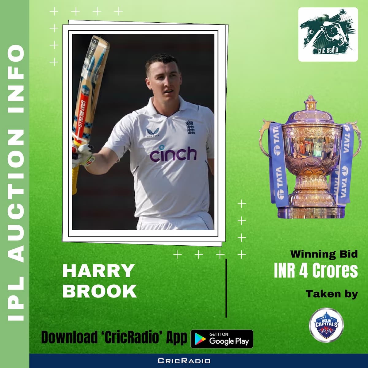 🏏 Harry Brook Joins Delhi Capitals! 💙