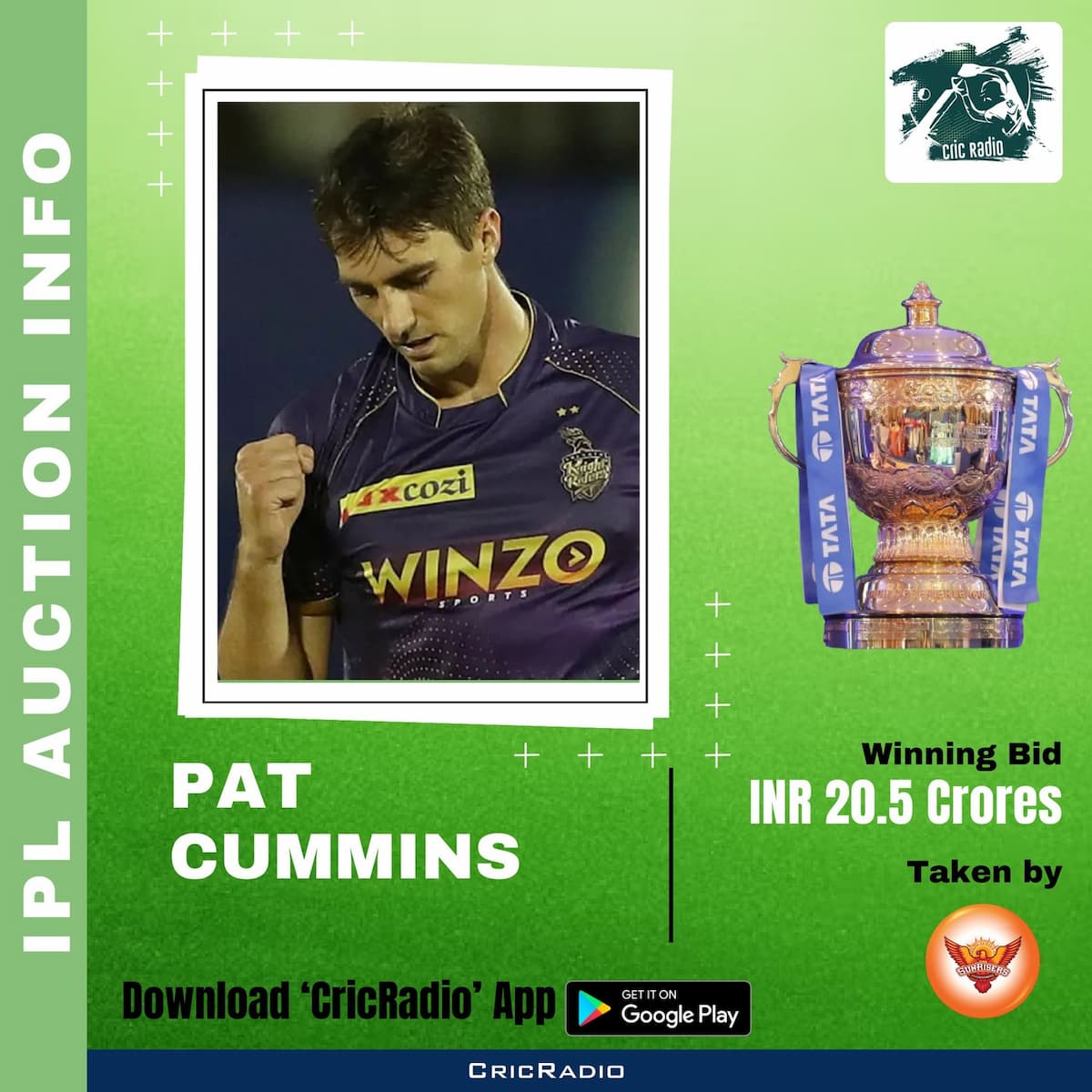 馃挜 Pat Cummins Goes to Sunrisers Hyderabad! 馃А