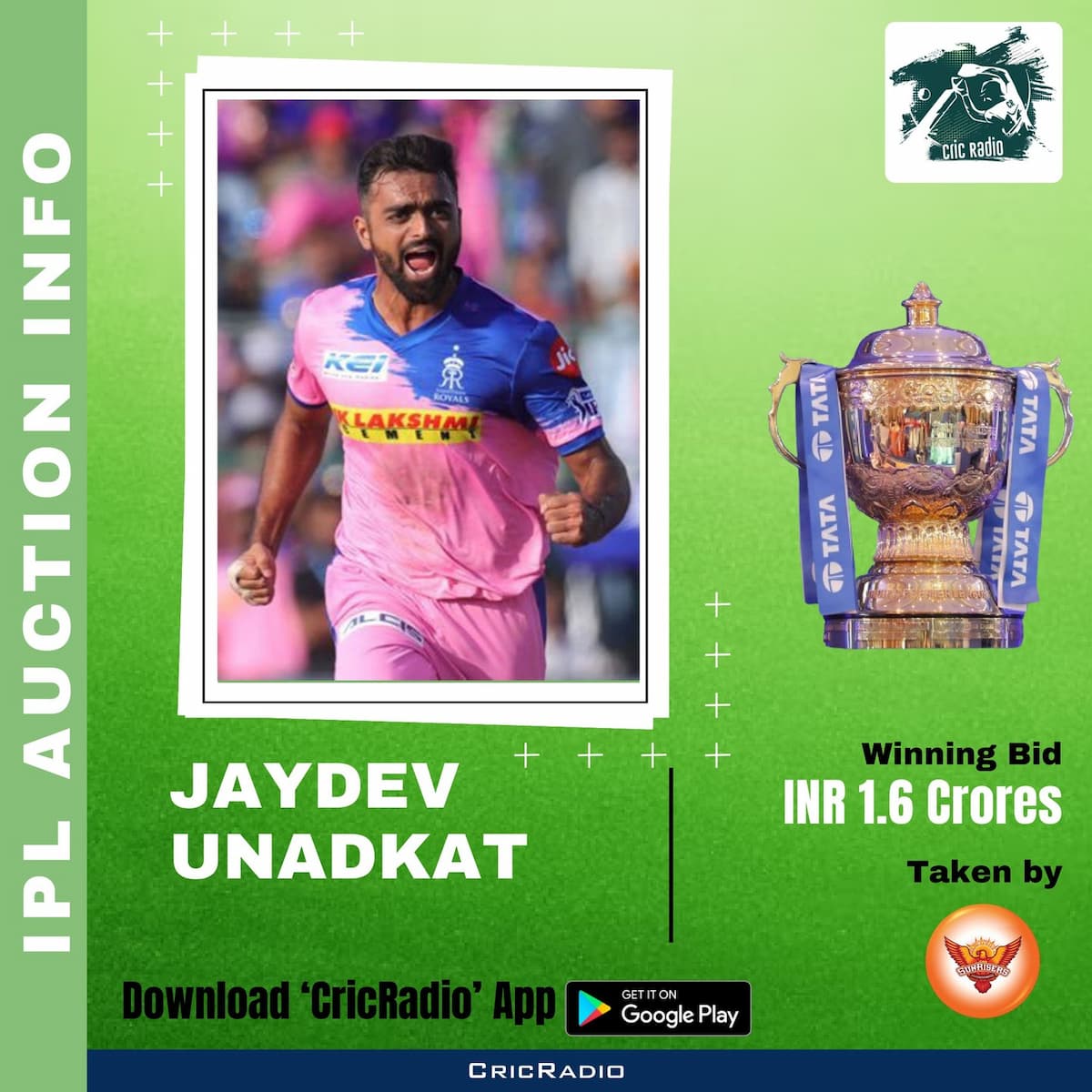 IPL Auction - Jaydev Unadkat