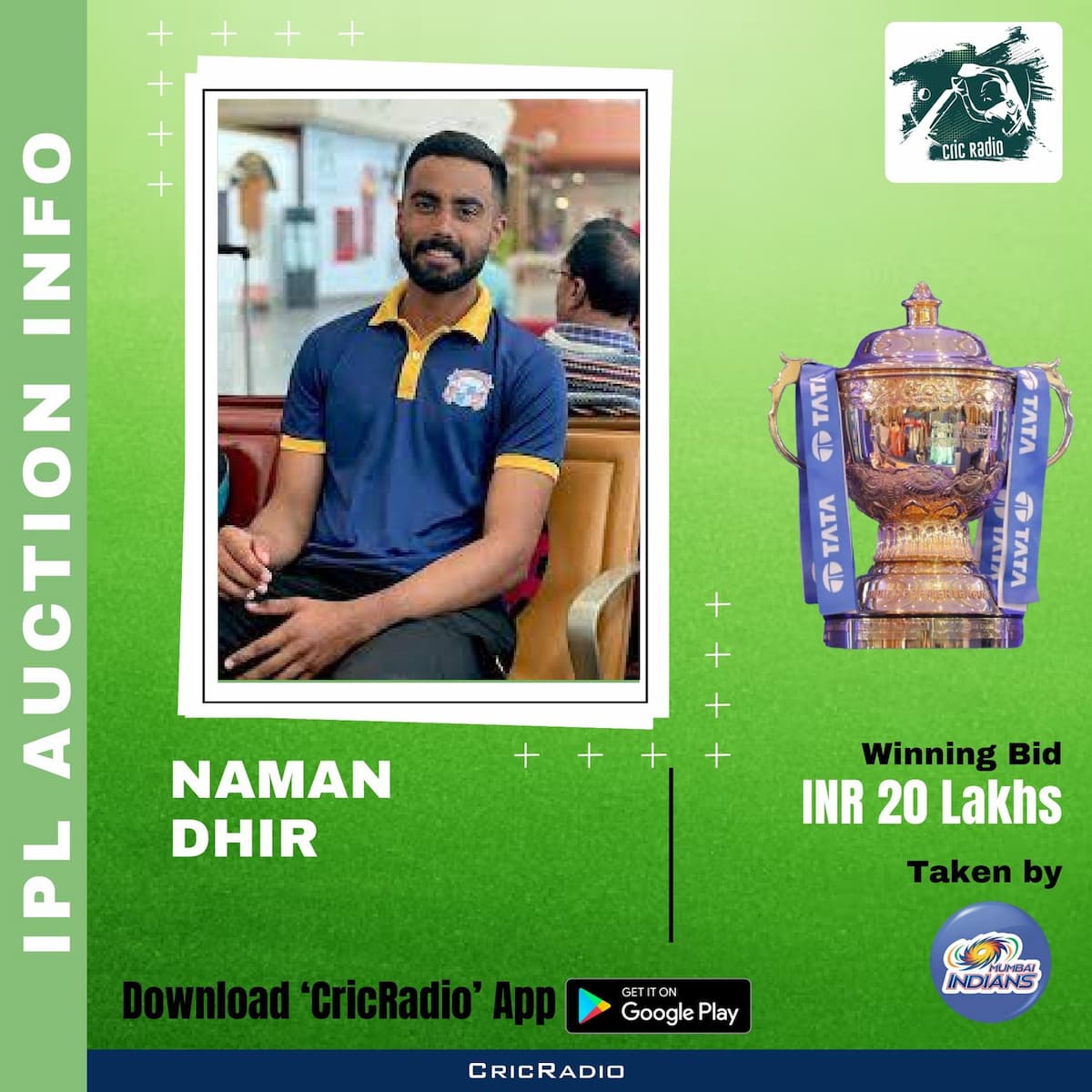IPL Auction - Naman Dhir