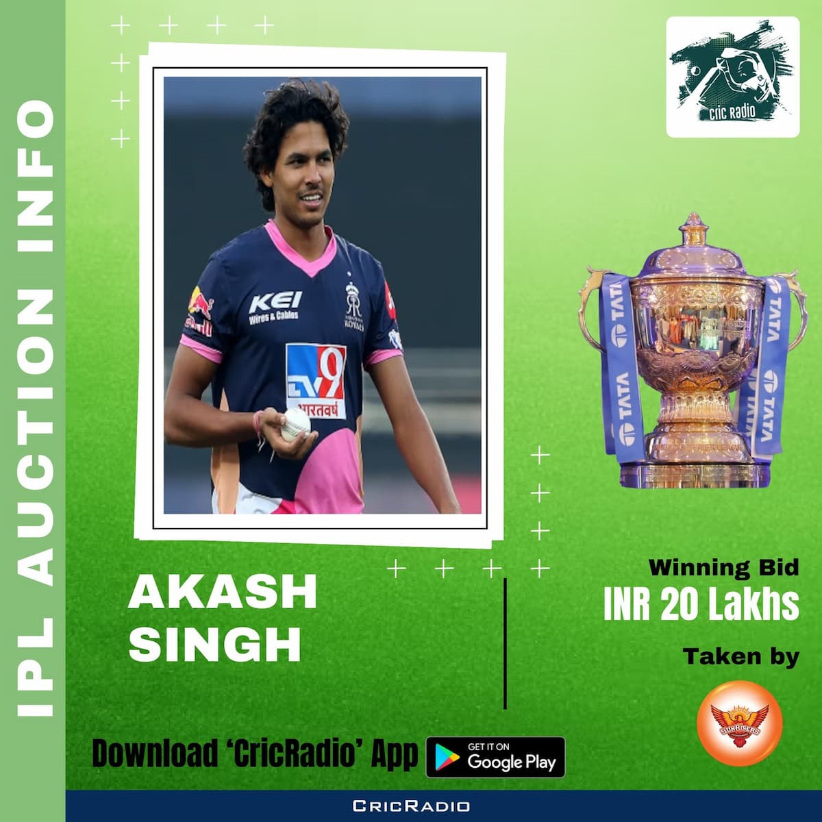 IPL Auction - Akash Singh