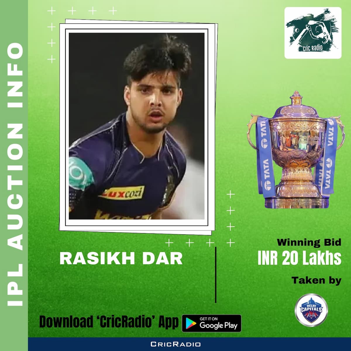 Rasikh Dar - DC (INR 20 Lakhs)