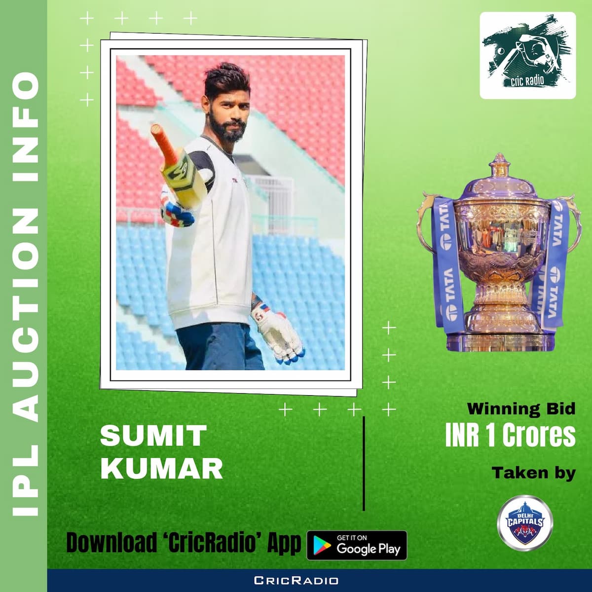 馃弿 Sumit Kumar - Delhi Capitals