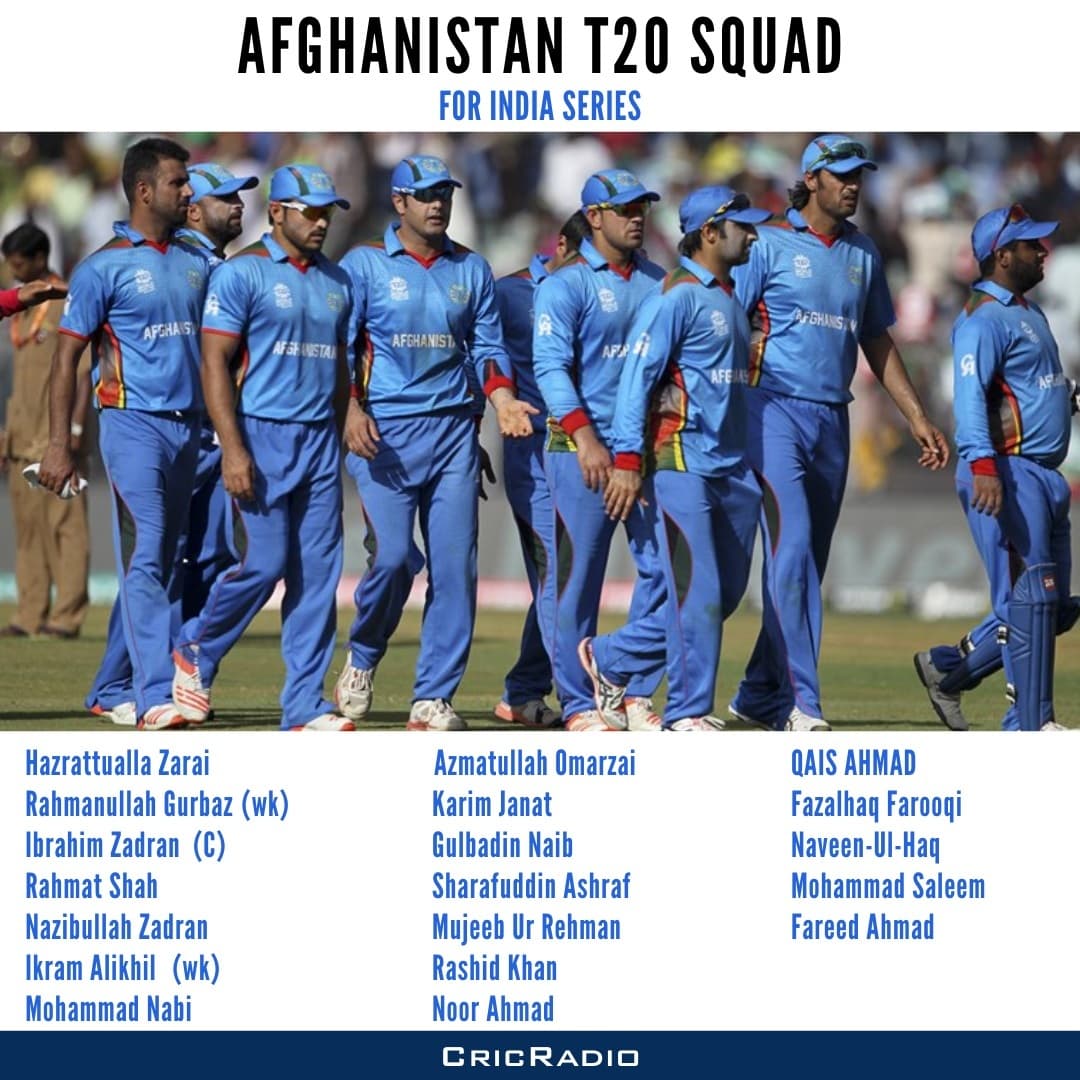 🧢 Afghanistan T20 Squad for India Series