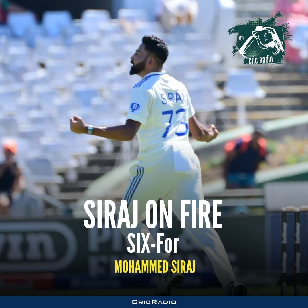 🔥 Siraj on Fire – Six-Wicket Haul
