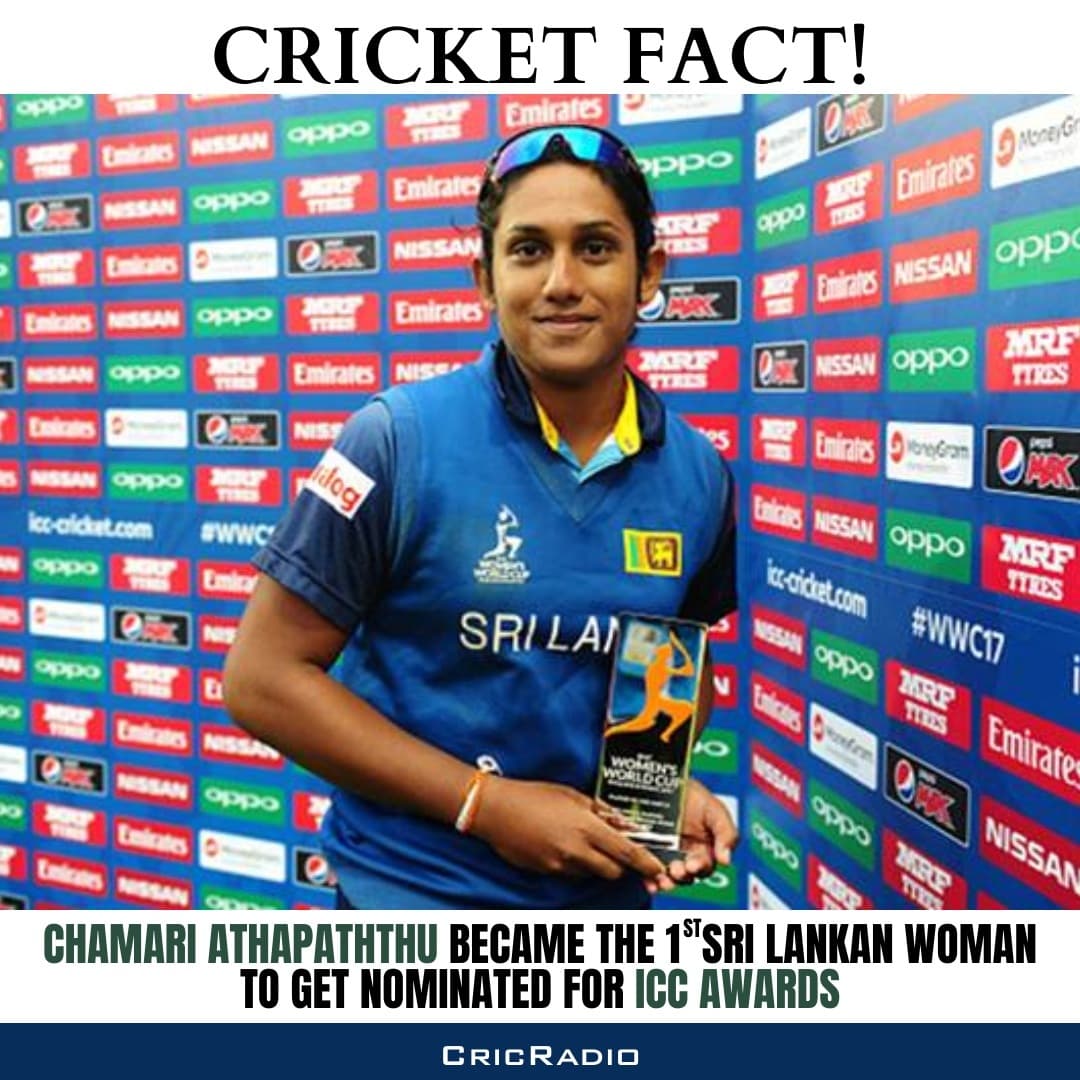 🌟 Cricket Fact – Chamari Athapaththu’s Historic Nomination