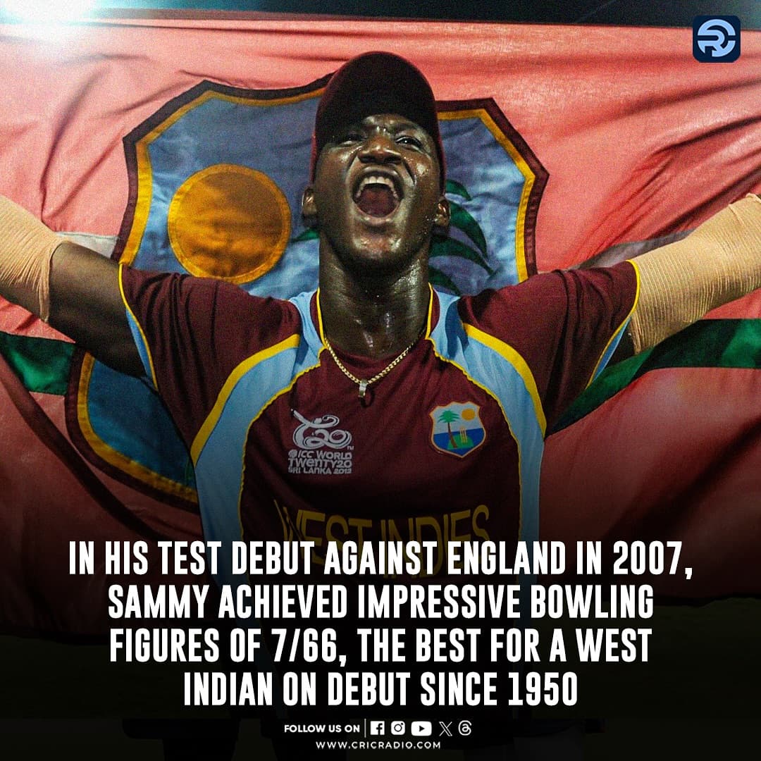 🏏 Darren Sammy’s Test Debut: England vs West Indies, 2007