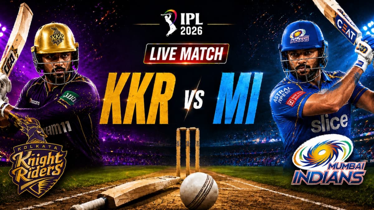 KKR vs MI Live Match Score Today, IPL 2026 Updates