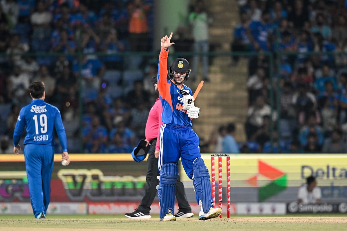 Abhishek Sharma's 32-ball 82 carries India past Afghanistan in the Delhi opener