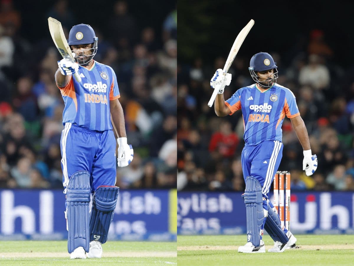 Sanju Samson's 67 and Naman Dhir's late six carry India to a four-wicket win in Christchurch