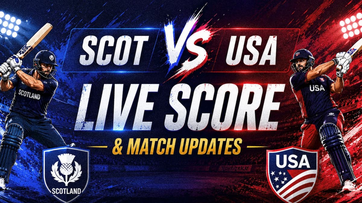 SCOT vs USA Live Score, ICC Men’s Cricket World Cup League 2 Updates
